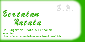 bertalan matala business card